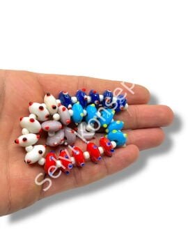 Şarlama Sanatı Papatya Benekli Rondela Karnaval Mix Dizi Cam Boncuk