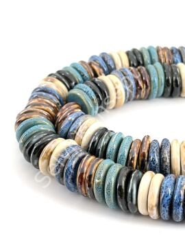 Otantik Seramik Boncuk Disk Rondela 20 mm