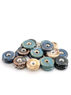 Otantik Seramik Boncuk Disk Rondela 20 mm