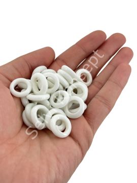 Kalıpsız Dilgöz Cam Boncuk Beyaz 30 Adet