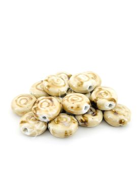 Otantik Seramik Boncuk 20 mm Krem