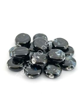 Otantik Seramik Boncuk 20 mm Siyah