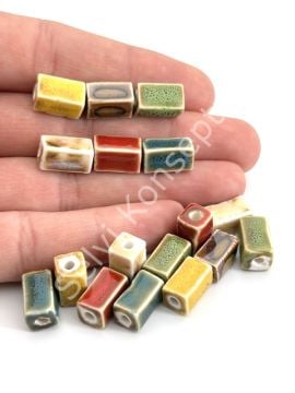 Otantik Seramik Boncuk Dikdörtgen 8x14 mm