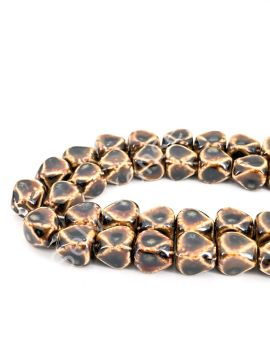 Otantik Seramik Boncuk 13x16 mm Kahverenği