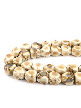 Otantik Seramik Boncuk 13x16 mm Krem