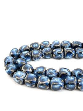 Otantik Seramik Boncuk 13x16 mm Lacivert