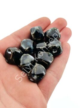 Otantik Seramik Boncuk 13x16 mm Siyah