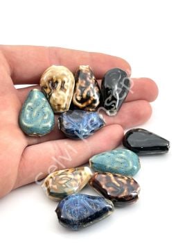 Otantik Seramik Boncuk Damla 18 mm