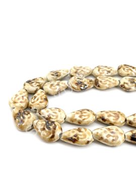 Otantik Seramik Boncuk Damla 18 mm Krem