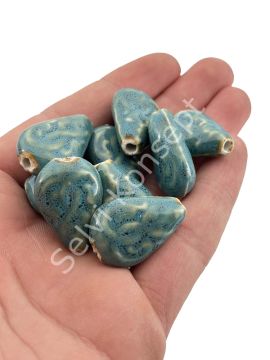 Otantik Seramik Boncuk Damla 18 mm Mavi