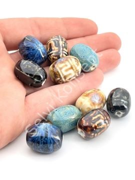 Otantik Seramik Boncuk 15x20 mm