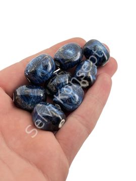 Otantik Seramik Boncuk 15x20 mm Lacivert