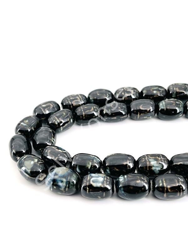 Otantik Seramik Boncuk 15x20 mm Siyah