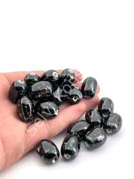 Otantik Seramik Boncuk 15x20 mm Siyah