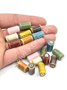 Otantik Seramik Boncuk Silindir 10x18 mm