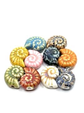 Otantik Seramik Boncuk Salyangoz 15x20 mm