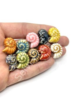 Otantik Seramik Boncuk Salyangoz 15x20 mm