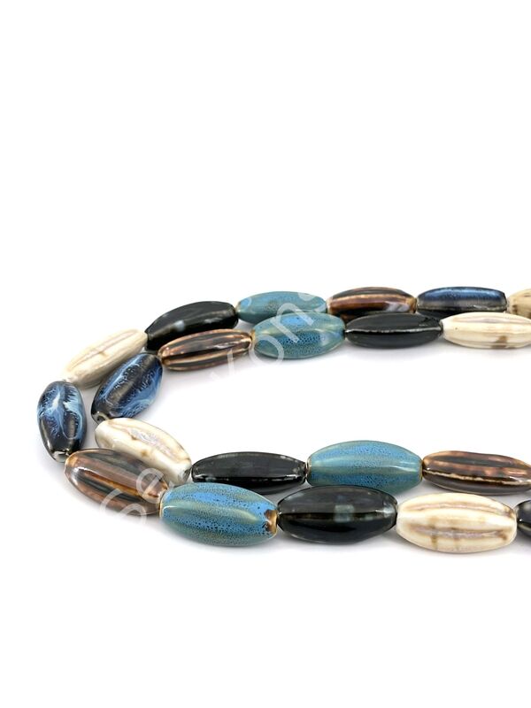 Otantik Seramik Boncuk 14x30 mm