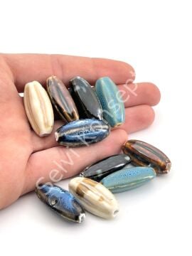 Otantik Seramik Boncuk 14x30 mm