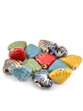 Otantik Seramik Boncuk İstiridye 24x18 mm