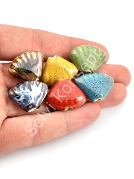 Otantik Seramik Boncuk İstiridye 24x18 mm