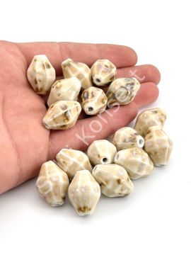 Otantik Seramik Boncuk 16x22 mm Krem