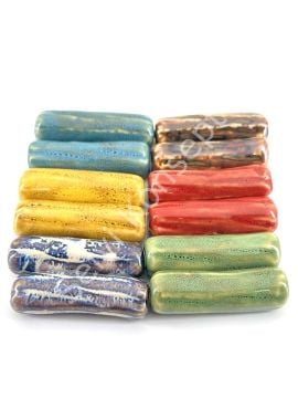 Otantik Seramik Boncuk Çubuk 12x40 mm