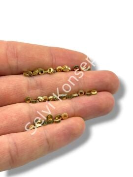 Saf Pirinç Dişli Rondela Boncuk 3x1 mm 10 Gr