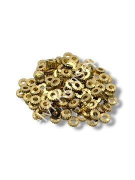 Saf Pirinç Dişli Rondela Boncuk 5x1.25 mm 10 Gr