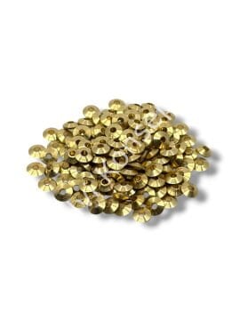 Saf Pirinç Bombeli Rondela Boncuk 5x2 mm 10 Gr