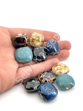 Otantik Seramik Boncuk 21x18 mm