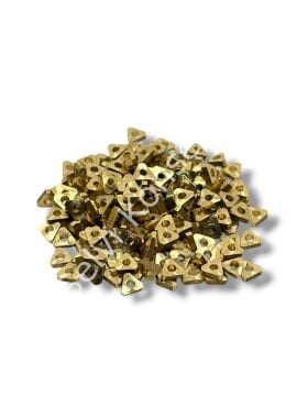 Saf Pirinç Üçgen Rondela Boncuk 4x1.5 mm 10 Gr