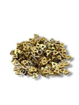 Saf Pirinç Üçgen Rondela Boncuk 4x1.5 mm 10 Gr
