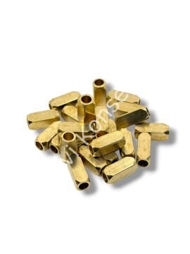 Saf Pirinç Fasetli Silindir Boncuk 5x12 mm 10 Gr