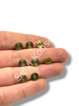 Saf Pirinç Disk Rondela Boncuk 7x1 mm 10 Gr
