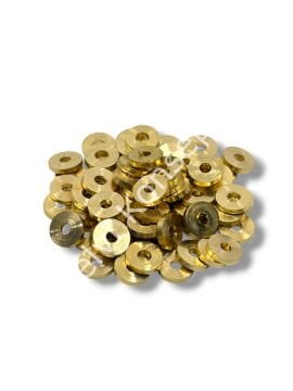 Saf Pirinç Disk Rondela Boncuk 7x1 mm 10 Gr
