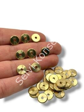 Saf Pirinç Pul Rondela Boncuk 10x2 mm 10 Gr