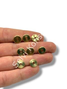 Saf Pirinç Pul Rondela Boncuk 10x2 mm 10 Gr