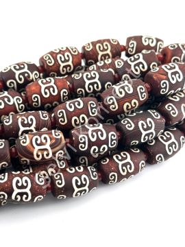 Tibet Akik Doğal Taş Oval Kesim Kahverengi 15x23 mm Dizi