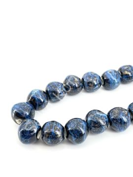 Otantik Seramik Boncuk Yuvarlak 20 mm Lacivert