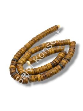 El Yapımı Rondela Dizi Tibet Boncuk Açık Kahverengi 8x3 mm