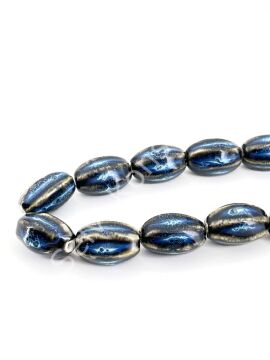 Otantik Seramik Boncuk 16x28 mm Lacivert