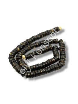 El Yapımı Rondela Dizi Tibet Boncuk Siyah 8x3 mm