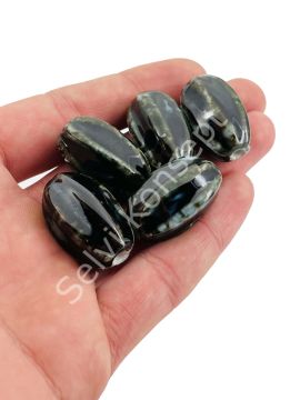 Otantik Seramik Boncuk 16x28 mm Siyah