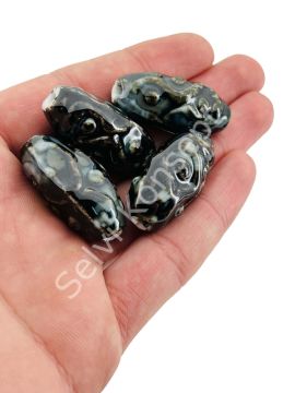 Otantik Seramik Boncuk 17x35 mm Siyah