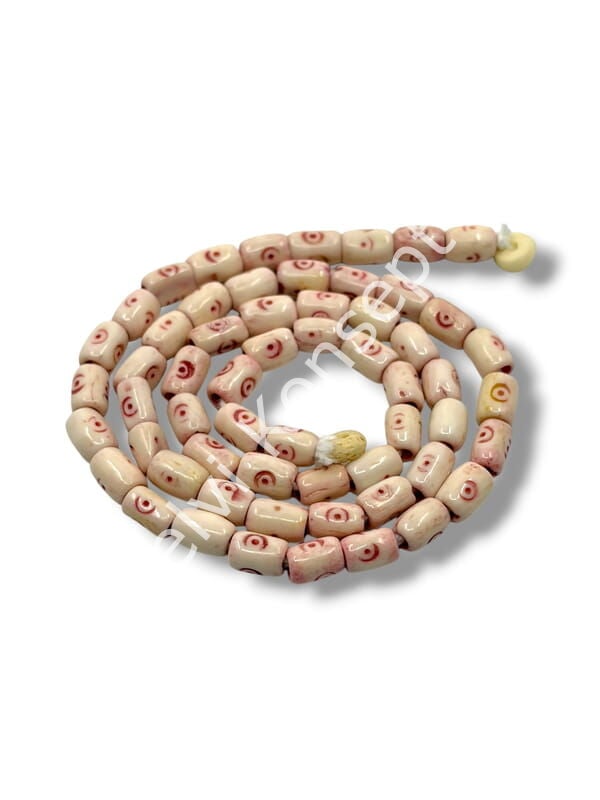 El Yapımı Silindir Dizi Tibet Boncuk Pembe 5x6 mm