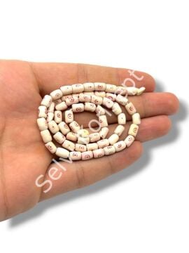 El Yapımı Silindir Dizi Tibet Boncuk Pembe 5x6 mm