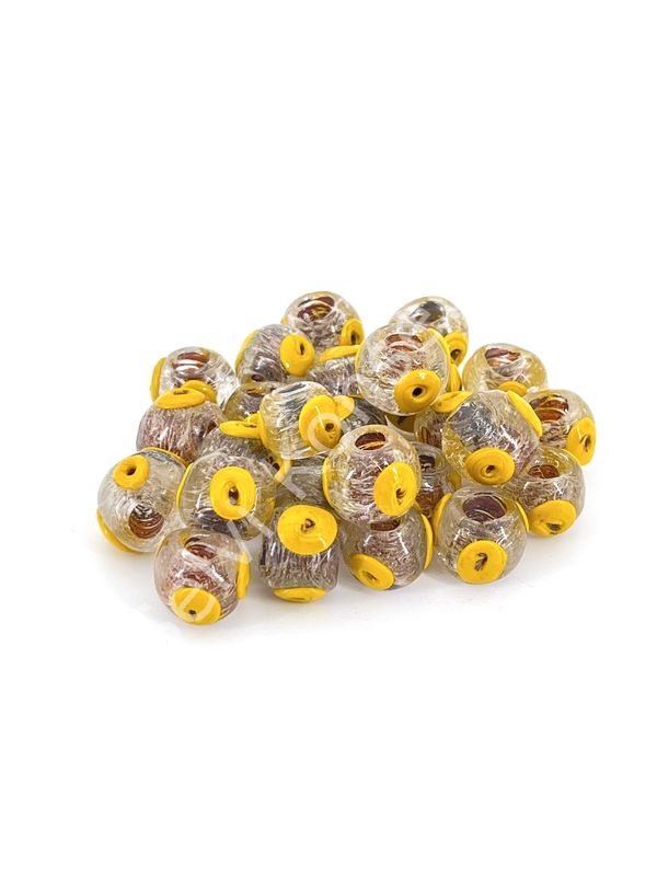 Sarı Gözlü Şeffaf Karagöz Cam Boncuk