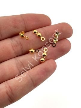 Tek Kulplu Pirinç Üzeri Altın Kaplama Küçük Düğüm Kapama 10 Gr