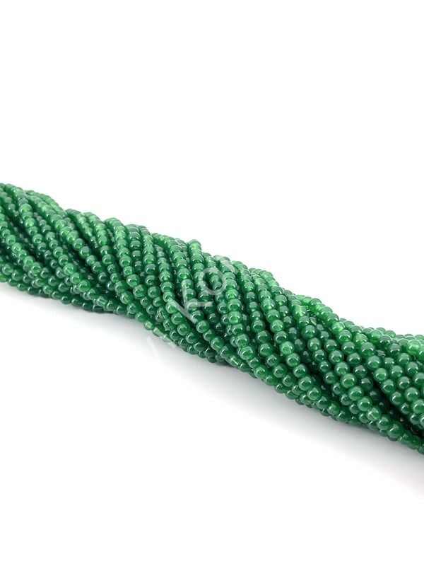 Yeşil Boyama Dizi Cam Boncuk 4 mm 10 Dizi